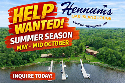 Working at Hennum’s Oak Island Lodge offers a unique opportunity to be part of a family-owned resort in the beautiful Northwest Angle of Minnesota, serving both lodge guests and local patrons in a welcoming, northern Minnesota atmosphere.