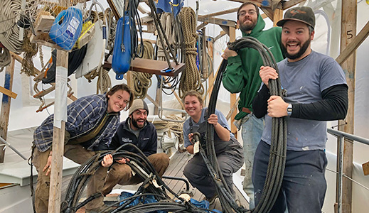 All crew members are expected to help with vessel maintenance. 