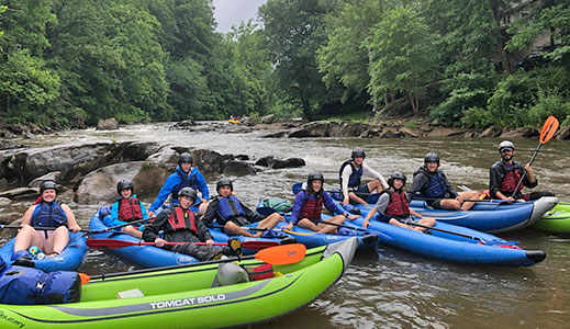 During time off, explore local beaches, nearby of trails, and kayak local rivers!